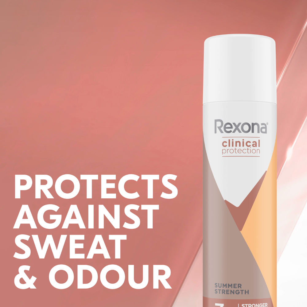6 x Rexona Clinical Protection 96H Summer Strength Antiperspirant Spray Deodorant 180mL
