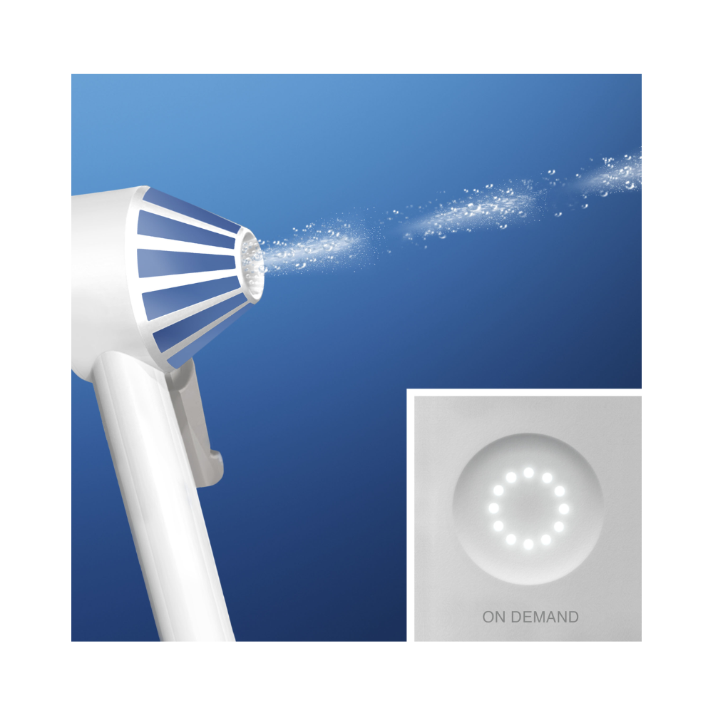 Oral-B AquaCare 4 Portable Irrigator Water Flosser + Replacement Jets 4 Pack Kit