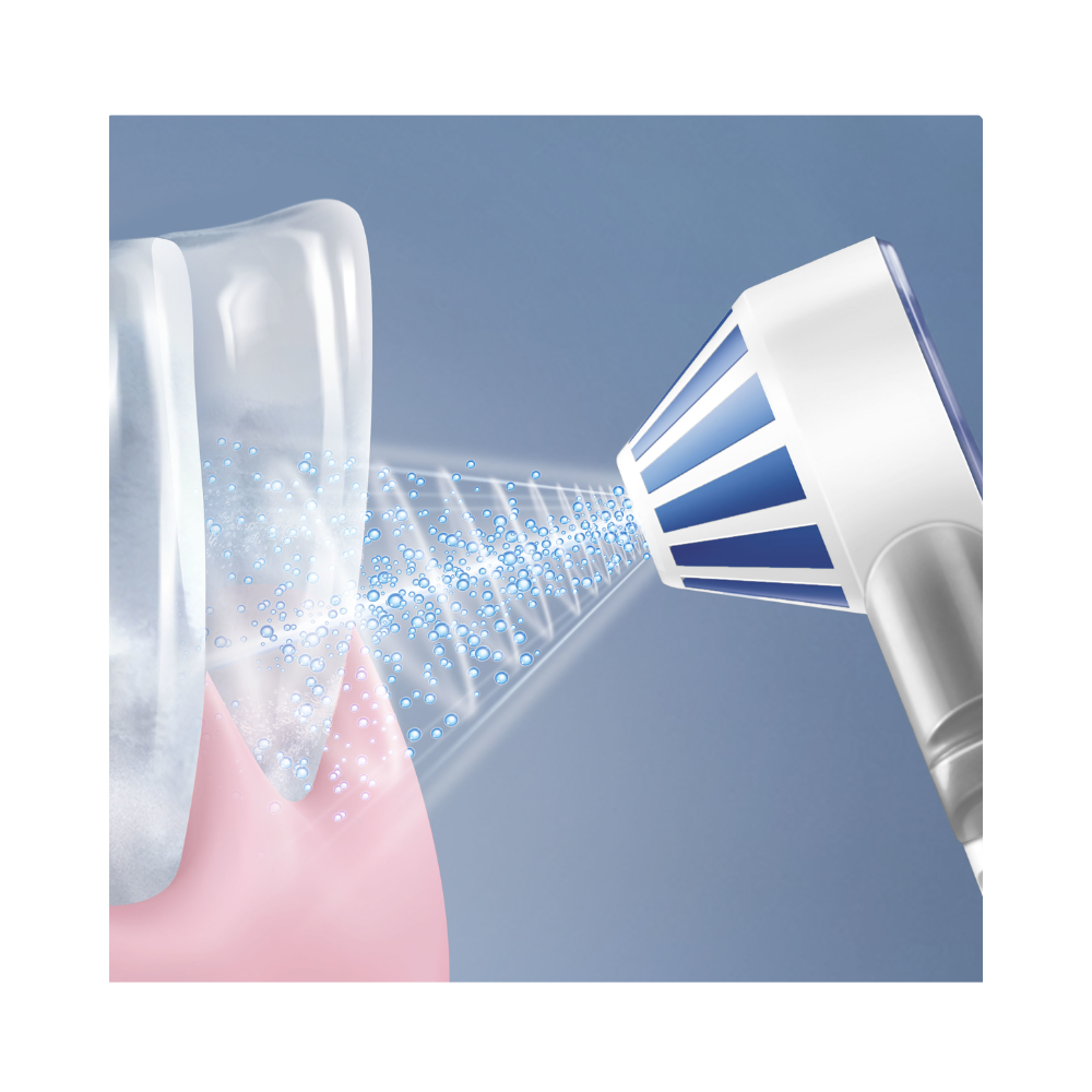 Oral-B AquaCare 4 Portable Irrigator Water Flosser + Replacement Jets 4 Pack Kit