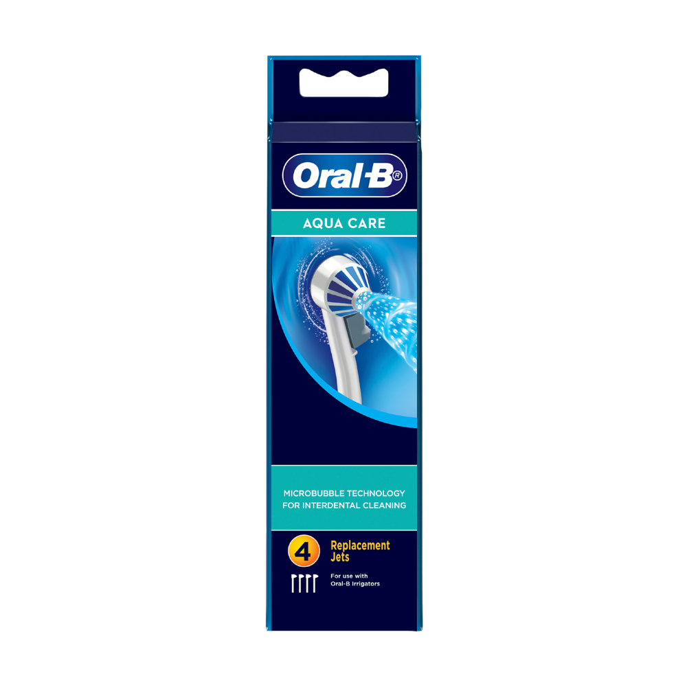 Oral-B AquaCare 6 Pro Expert Portable Irrigator Water Flosser + Replacement Jets 4 Pack Kit