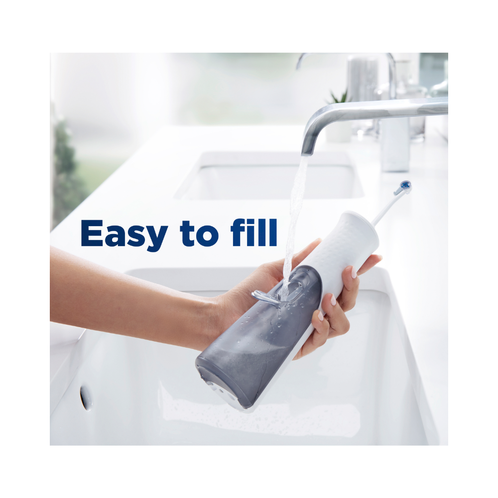 Oral-B AquaCare 6 Pro Expert Portable Irrigator Water Flosser + Replacement Jets 4 Pack Kit