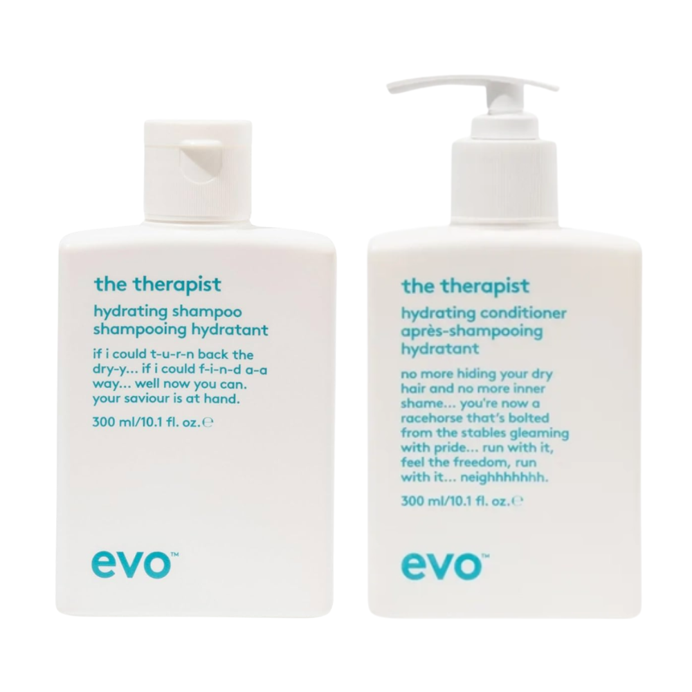 Evo The Therapist Hydrating Shampoo & Conditioner 300mL Duo
