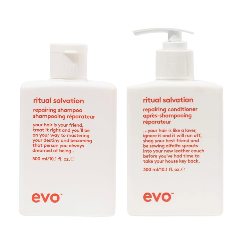 Evo Ritual Salvation Repairing Shampoo & Conditioner 300mL Duo