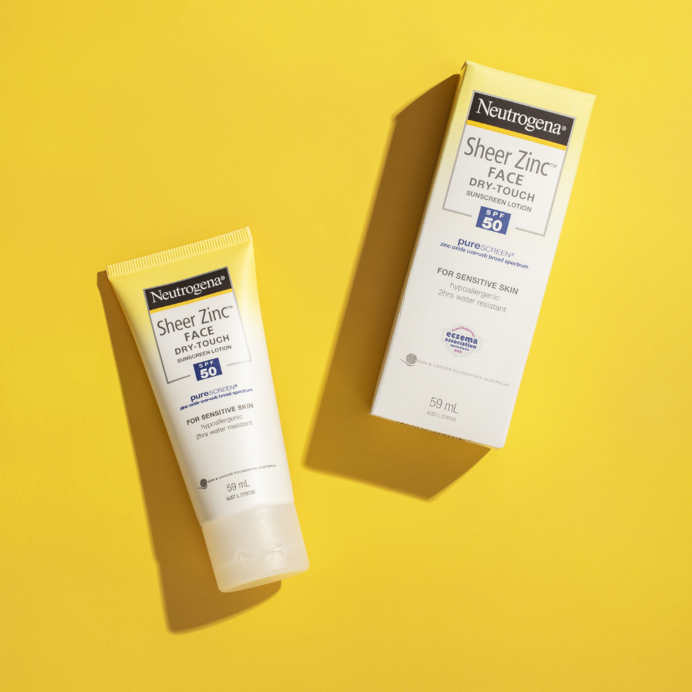3 x Neutrogena Sheer Zinc Face Lotion SPF50 59mL