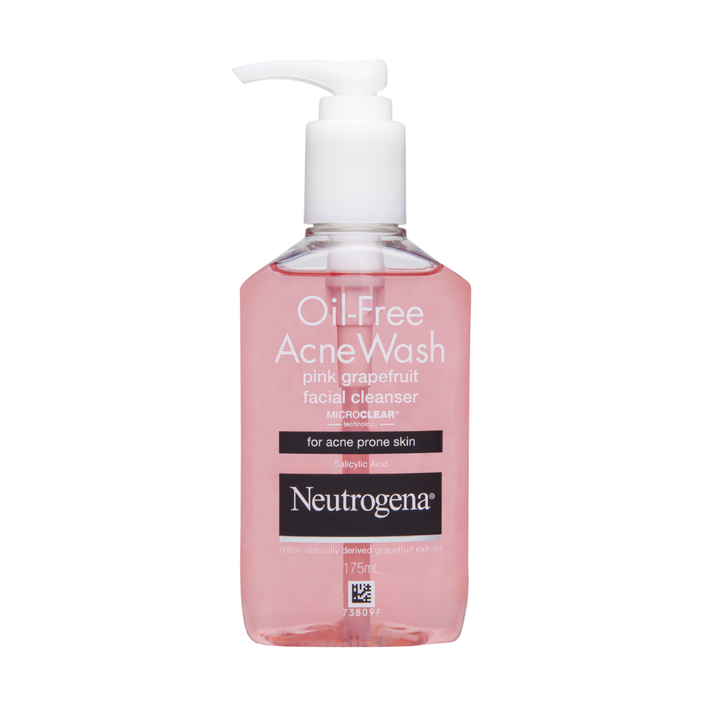 3 x Neutrogena Oil Free Acne Wash Pink Grapefruit Cleanser 175ml