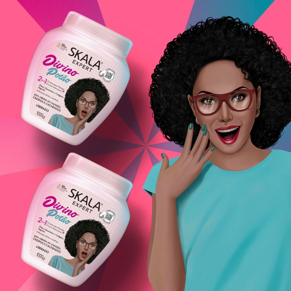 Skala Brasil Divino Potao Divine Curls 2-in-1 Hair Treatment Conditioning Cream 1000g