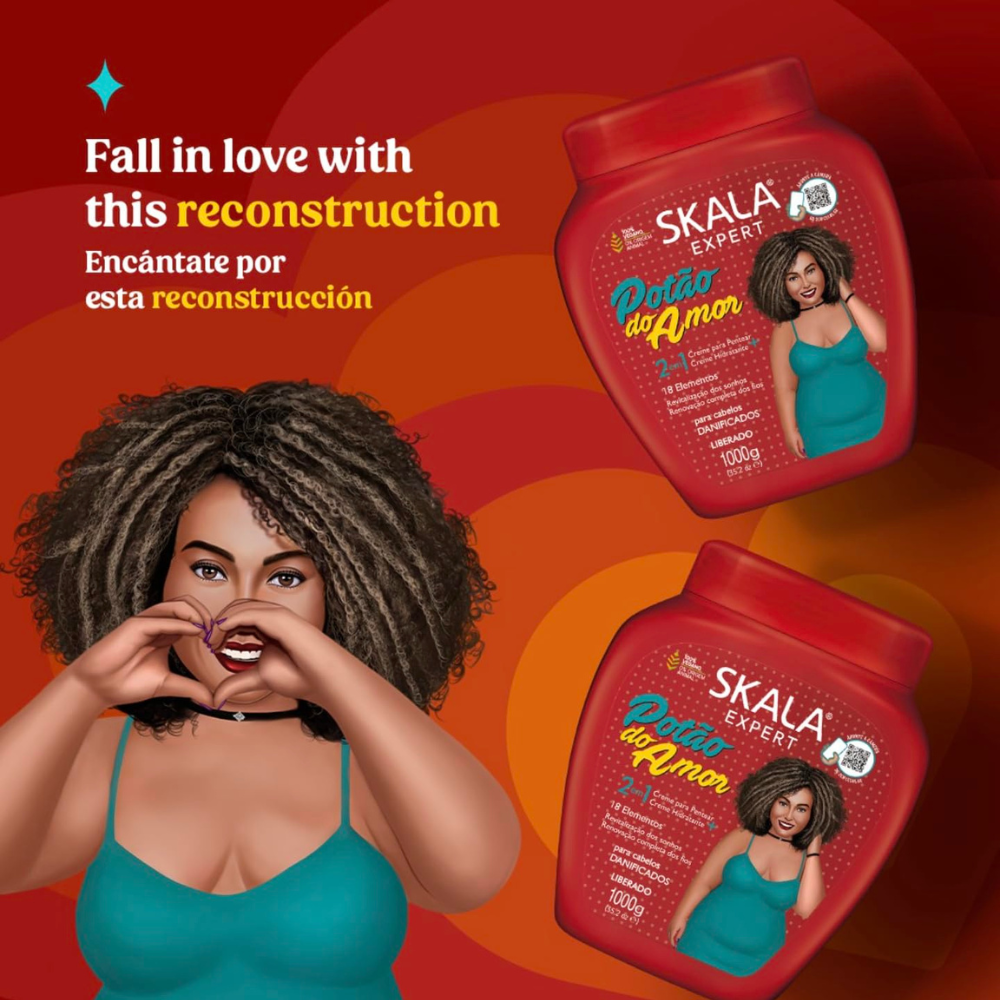 Skala Brasil Potao do Amor 2-in-1 Hair Treatment Conditioning Cream For Damaged Hair 1000g