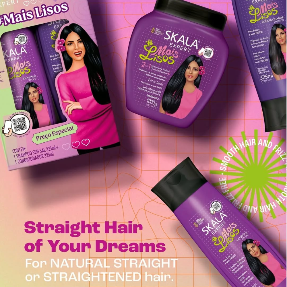 Skala Brasil Mais Lisos Straighter Hair Conditioner 325mL