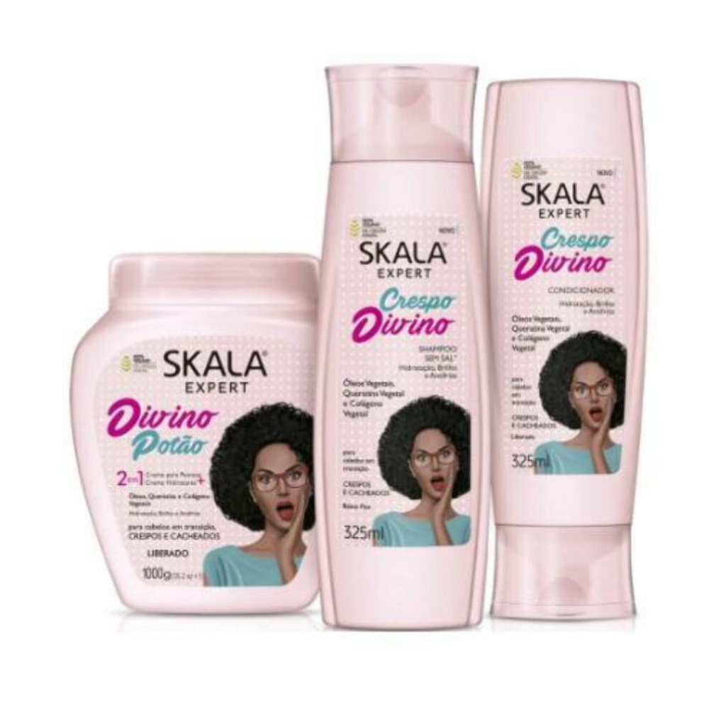 Skala Brasil Crespo Divino Divine Curls Shampoo & Conditioner Kit 325mL