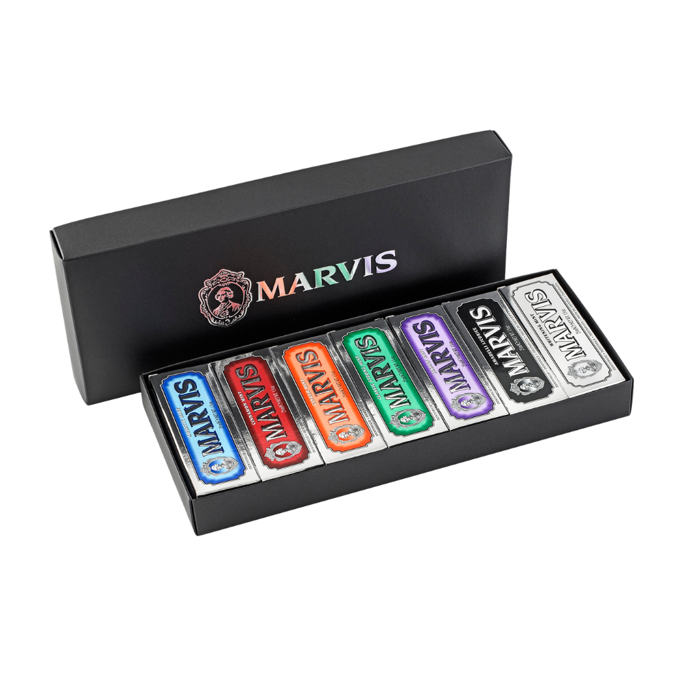 Marvis Toothpaste Seven Flavour Black Box Gift Set 7x25mL