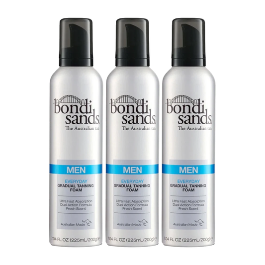 3 x Bondi Sands Everyday Gradual Tanning Foam For Men 225mL