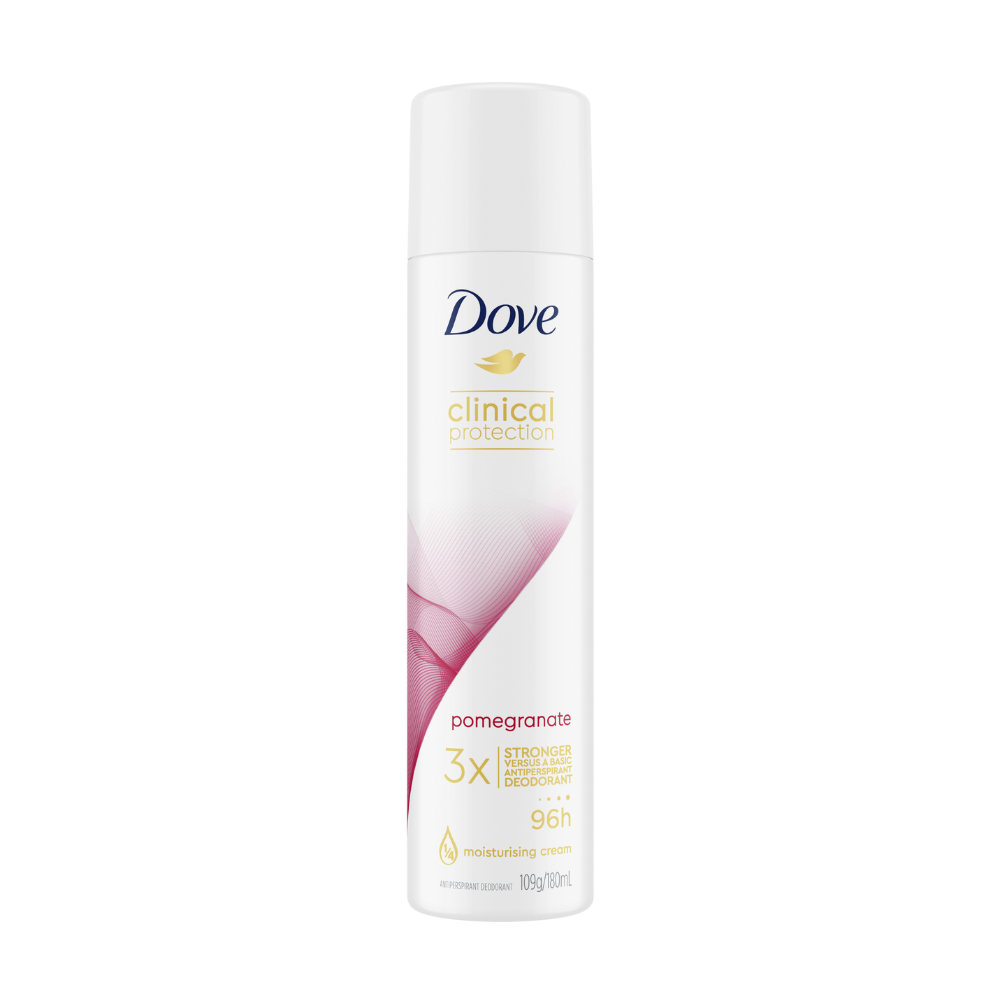 6 x Dove Clinical Protection Deodorant Spray 180mL - Pomegranate