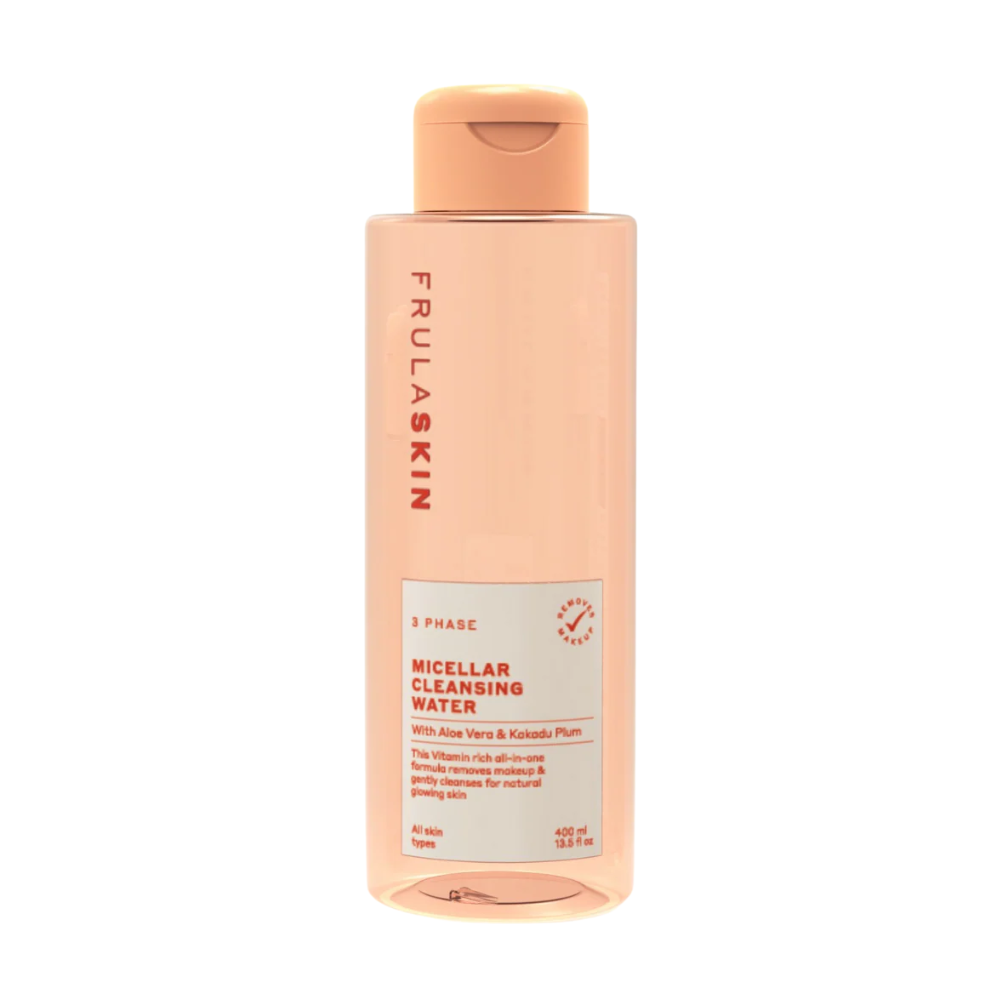 3 x Frula Skin 3 Phase Micellar Cleansing Water with Aloe Vera & Kakadu Plum 400mL