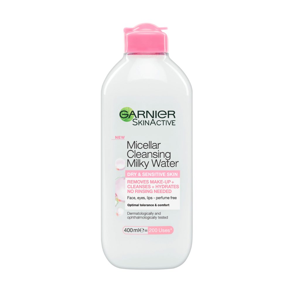 2 x Garnier SkinActive Micellar Cleansing Milky Water for Sensitive Skin 400mL