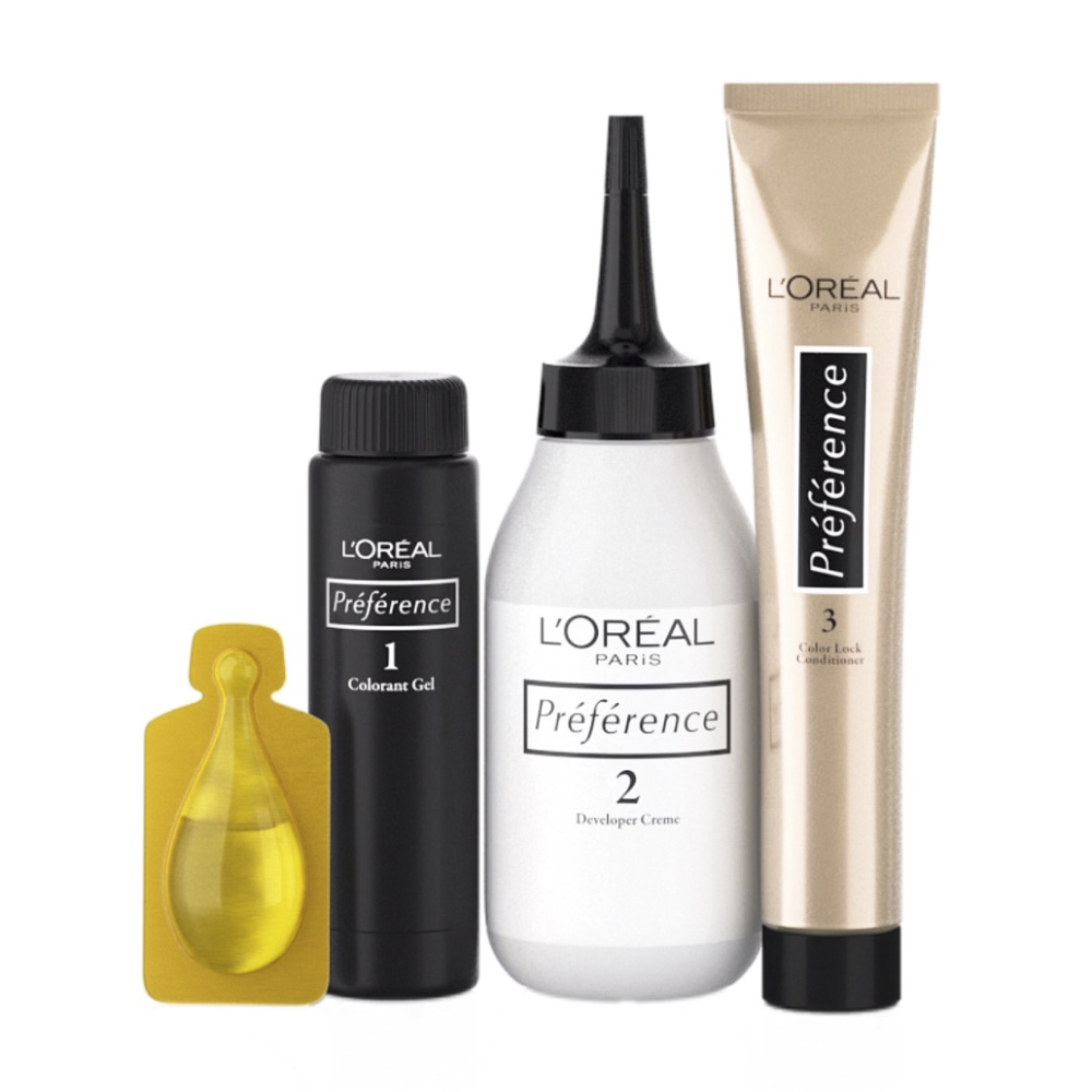 3 x L'Oreal Paris Preference Permanent Hair Colour - 6.21 Zurich Cool Iridescent Light Brown