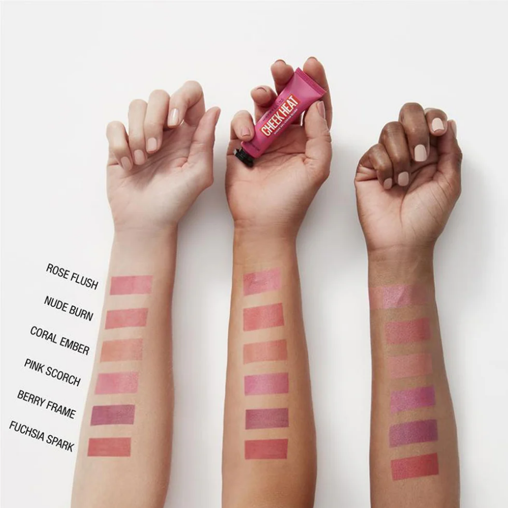 3 x Maybelline Cheek Heat Blush 8mL - 25 Fuchsia Spark