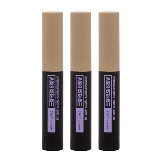 3 x Maybelline Express Brow Fast Sculpt Brow Gel Mascara 2.75mL - Blonde