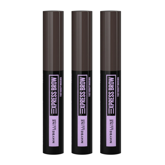 3 x Maybelline Express Brow Fast Sculpt Brow Gel Mascara 2.75mL - Medium Brown