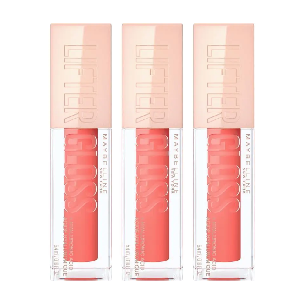 3 x Maybelline Lifter Gloss Hydrating Lip Gloss 5.4mL - 22 Peach Ring