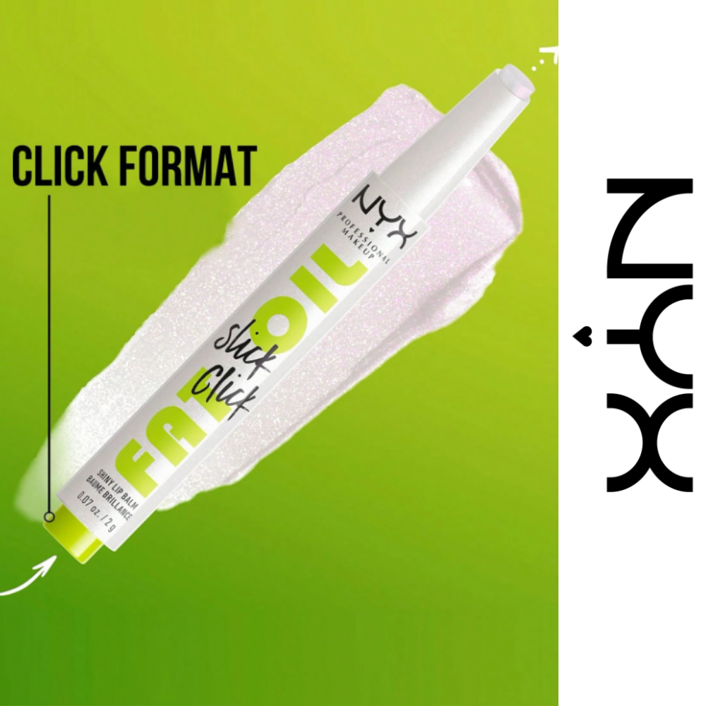 3 x NYX Professional Makeup Fat Oil Slick Click Shiny Lip Balm 2g - 01 Main Character
