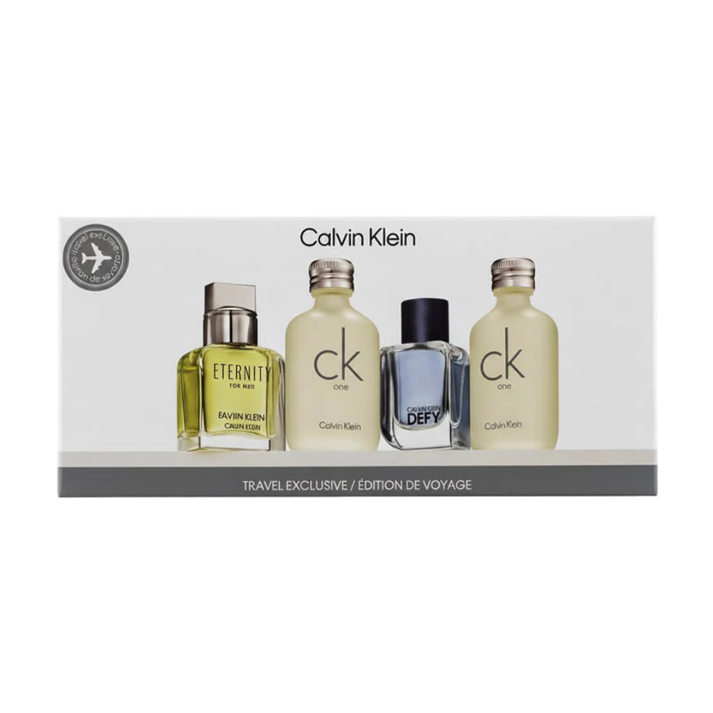 Calvin Klein CK Men's Travel Exclusive Mini 4 Piece Mini Fragrance Gift Set
