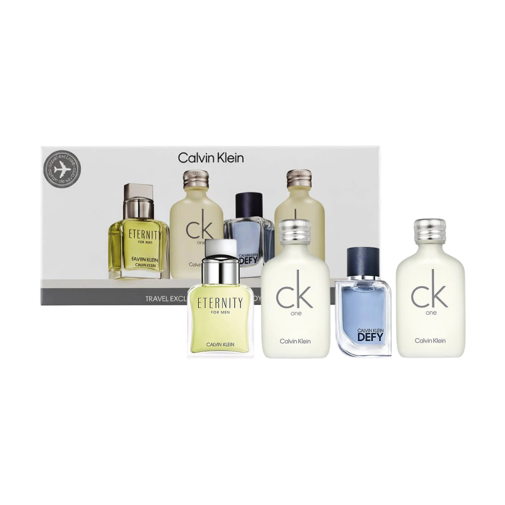 Calvin Klein CK Men's Travel Exclusive Mini 4 Piece Mini Fragrance Gift Set