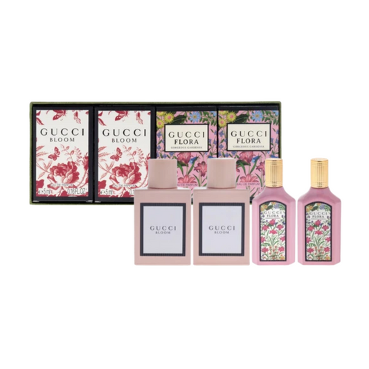 Gucci Bloom & Flora 4 Piece Mini Fragrance Gift Set 4x5mL