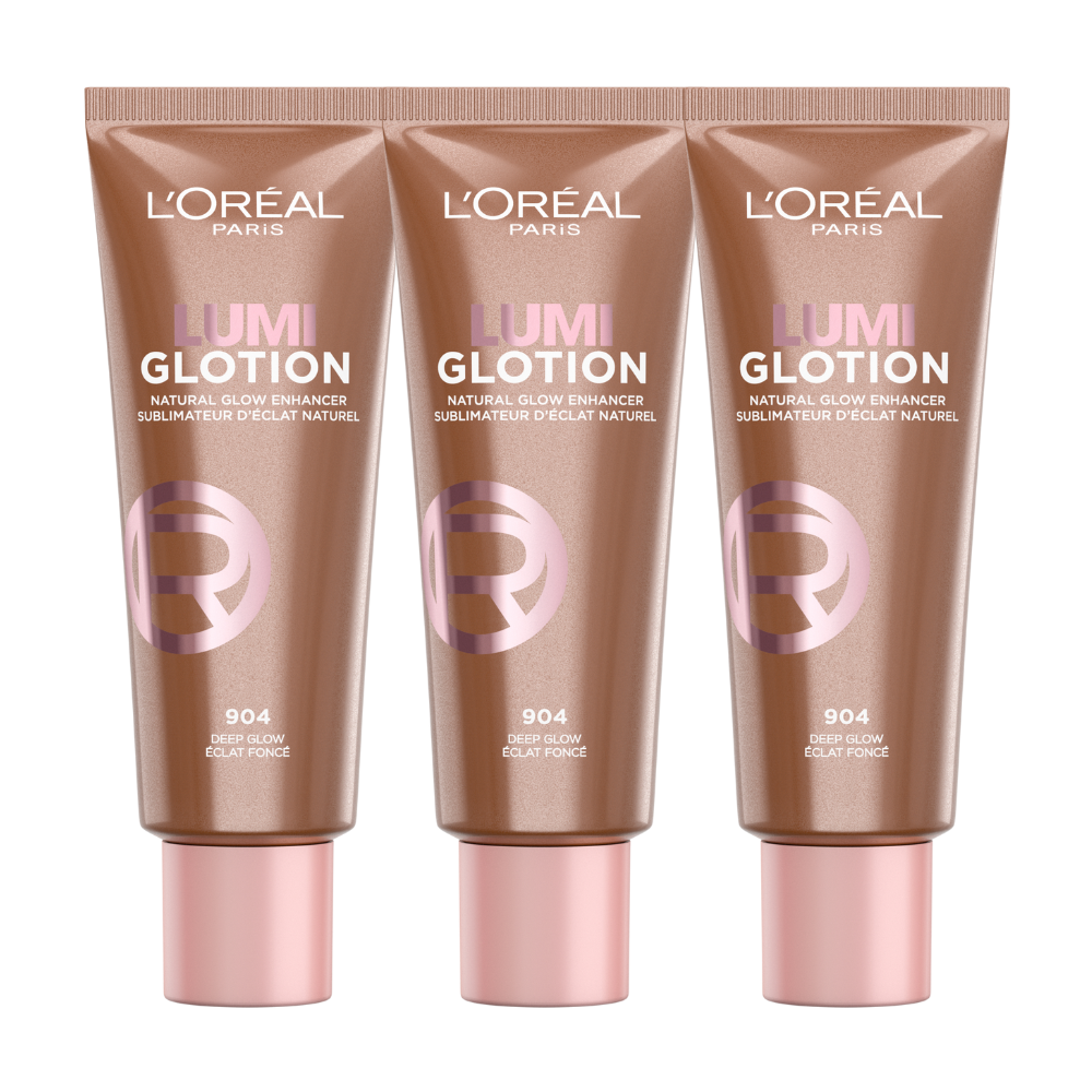 3 x L'Oreal Paris Lumi Glotion Natural Glow Enhancer 40mL - 904 Deep Glow