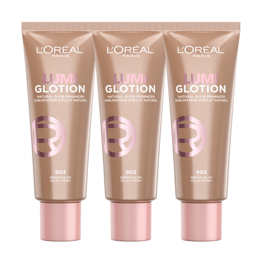 3 x L'Oreal Paris Lumi Glotion Natural Glow Enhancer 40mL - 903 Medium Glow