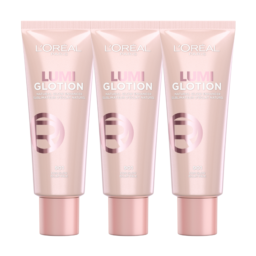 3 x L'Oreal Paris Lumi Glotion Natural Glow Enhancer 40mL - 901 Fair Glow