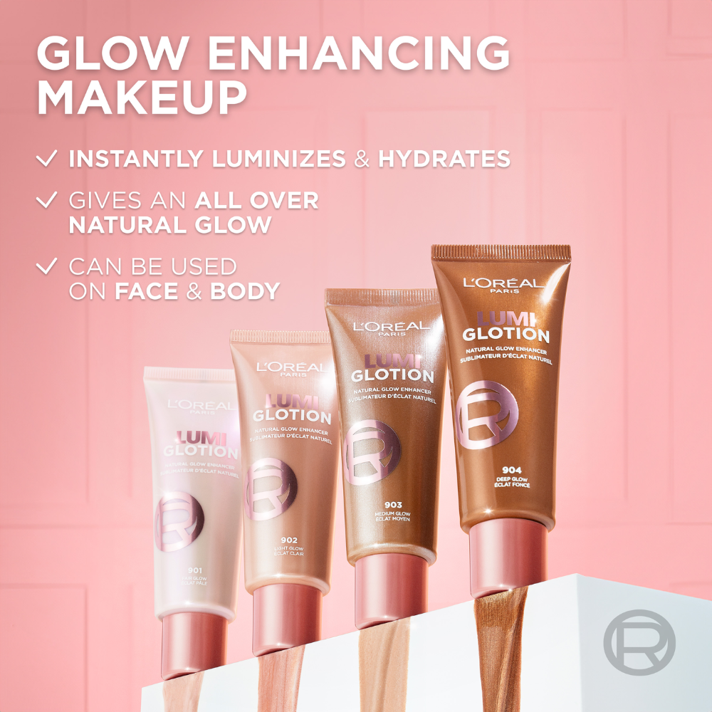 3 x L'Oreal Paris Lumi Glotion Natural Glow Enhancer 40mL - 902 Light Glow