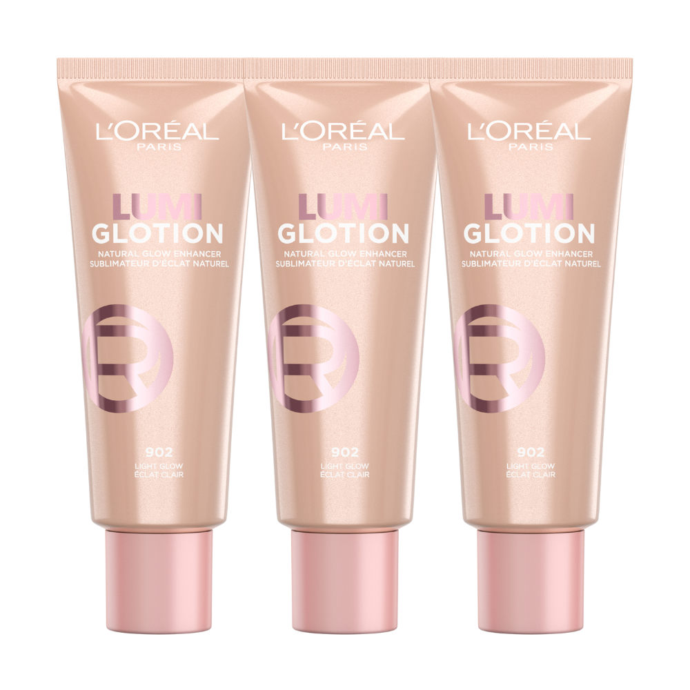3 x L'Oreal Paris Lumi Glotion Natural Glow Enhancer 40mL - 902 Light Glow