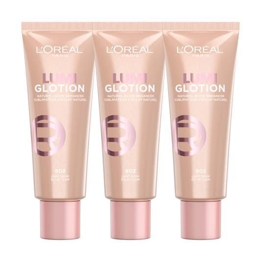 3 x L'Oreal Paris Lumi Glotion Natural Glow Enhancer 40mL - 902 Light Glow