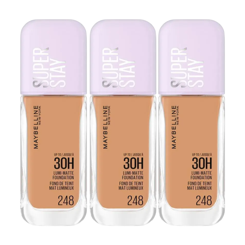 3 x Maybelline SuperStay Lumi-Matte Foundation 35mL - 248