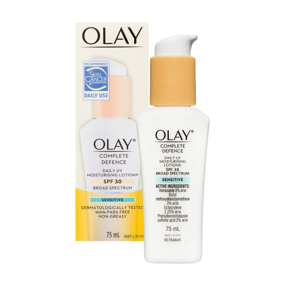 Olay Complete Defence Daily UV Moisturising Lotion Sensitive SPF30 75mL