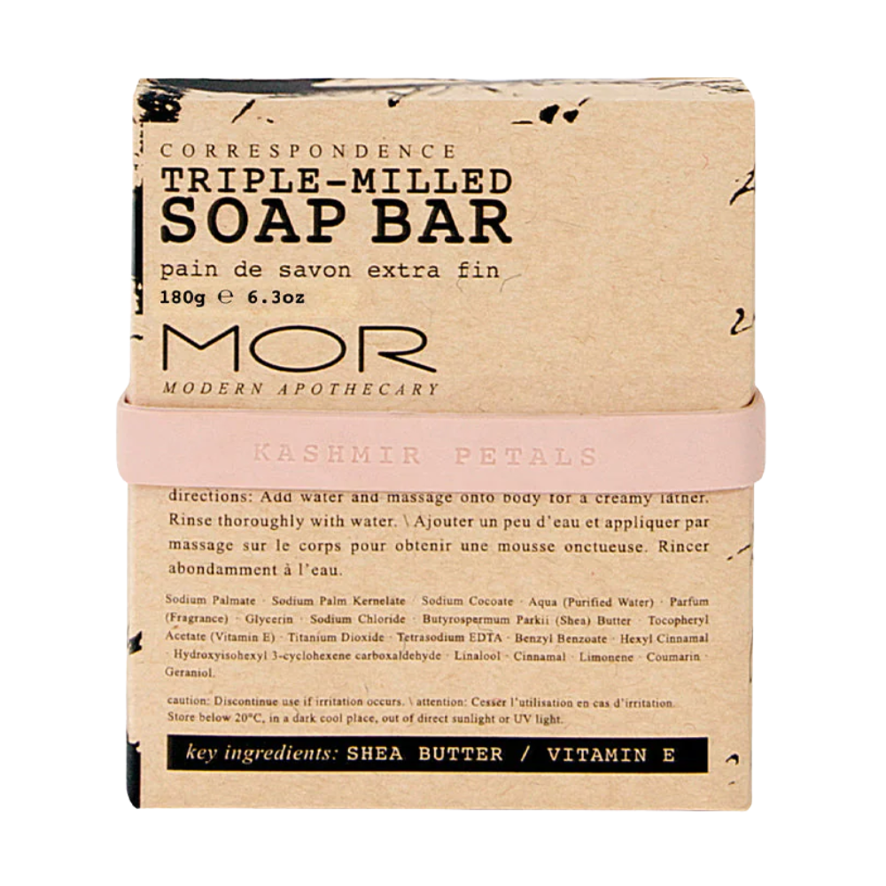 3 x MOR Boutique Correspondence Triple Milled Soap Bar 180g - Kashmir Petals