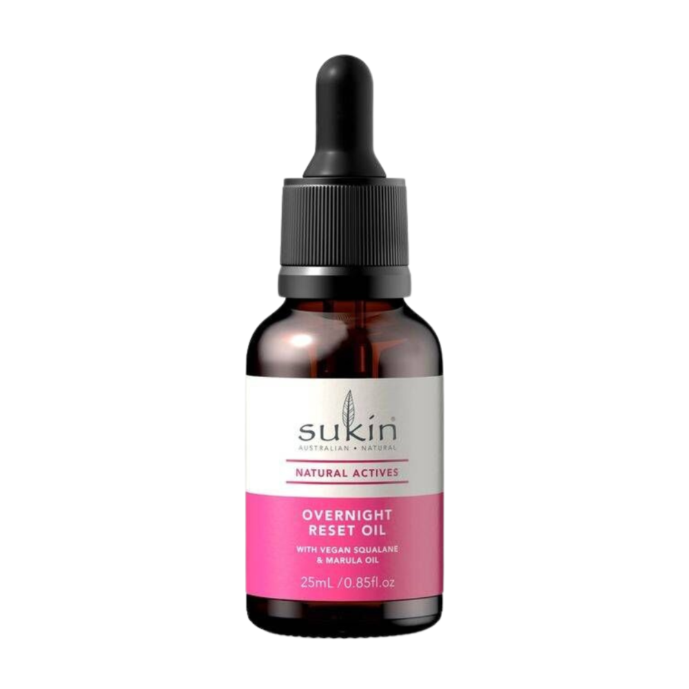 3 x Sukin Natural Actives Overnight Reset Facial Oil 25mL