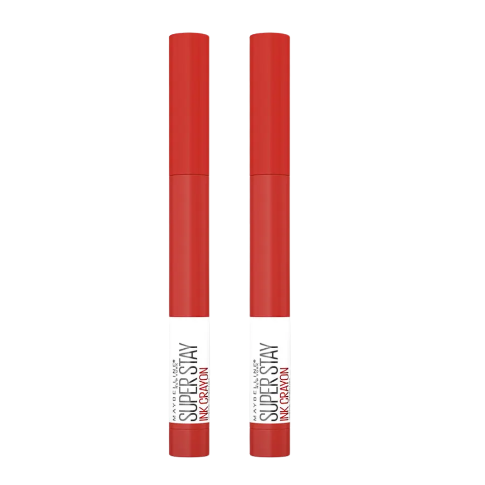 2 x Maybelline SuperStay Ink Crayon Lipstick 1.2g - 115 Know No Limits ...