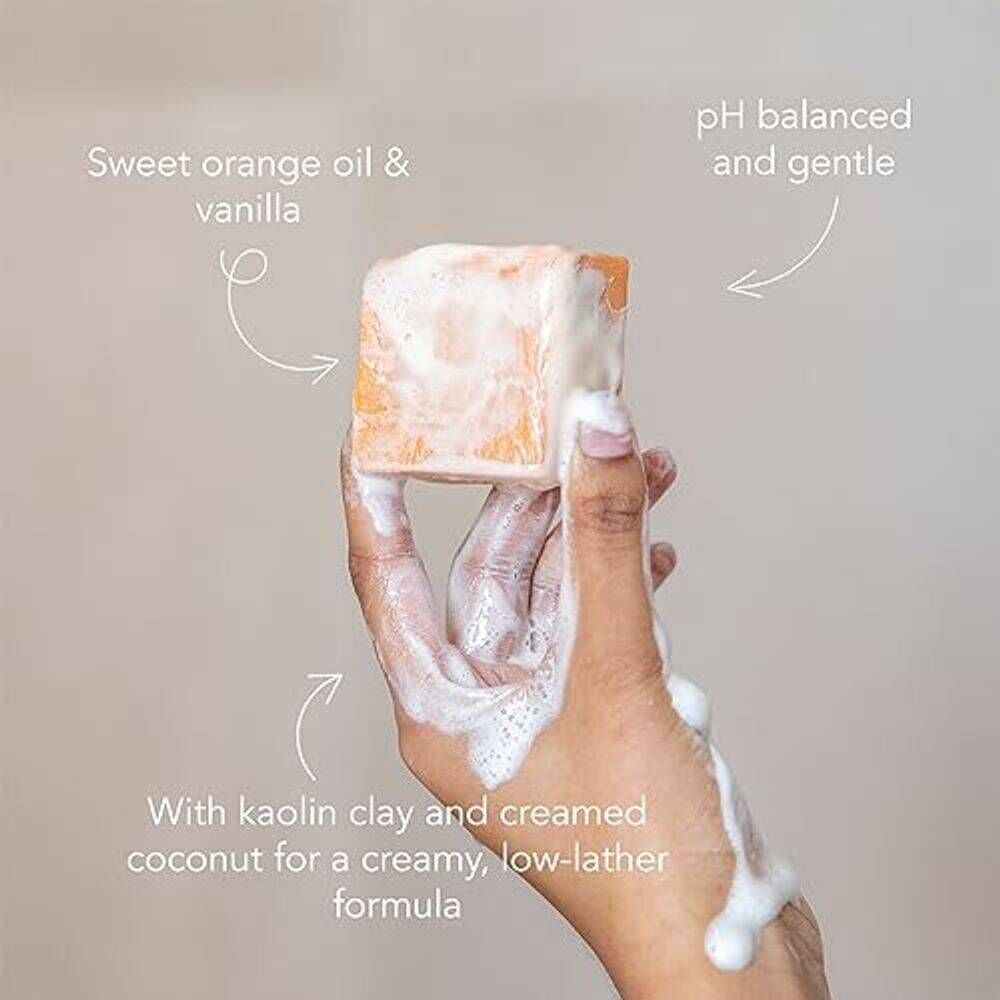 5 x ETHIQUE Solid Cream Body Cleanser Mini 15g - Orange & Vanilla