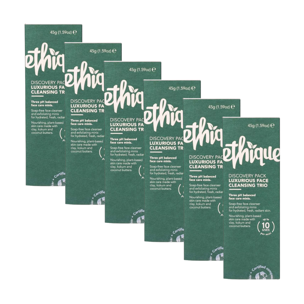 6 x ETHIQUE Discovery Minis 3 Pack - Luxurious Face Cleansing 45g