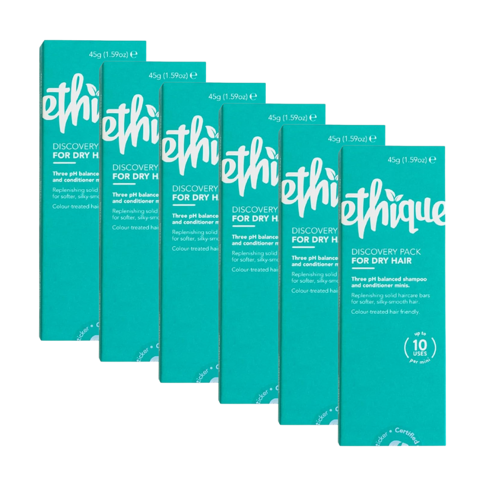 6 x ETHIQUE Discovery Minis 3 Pack - For Dry Hair 45g