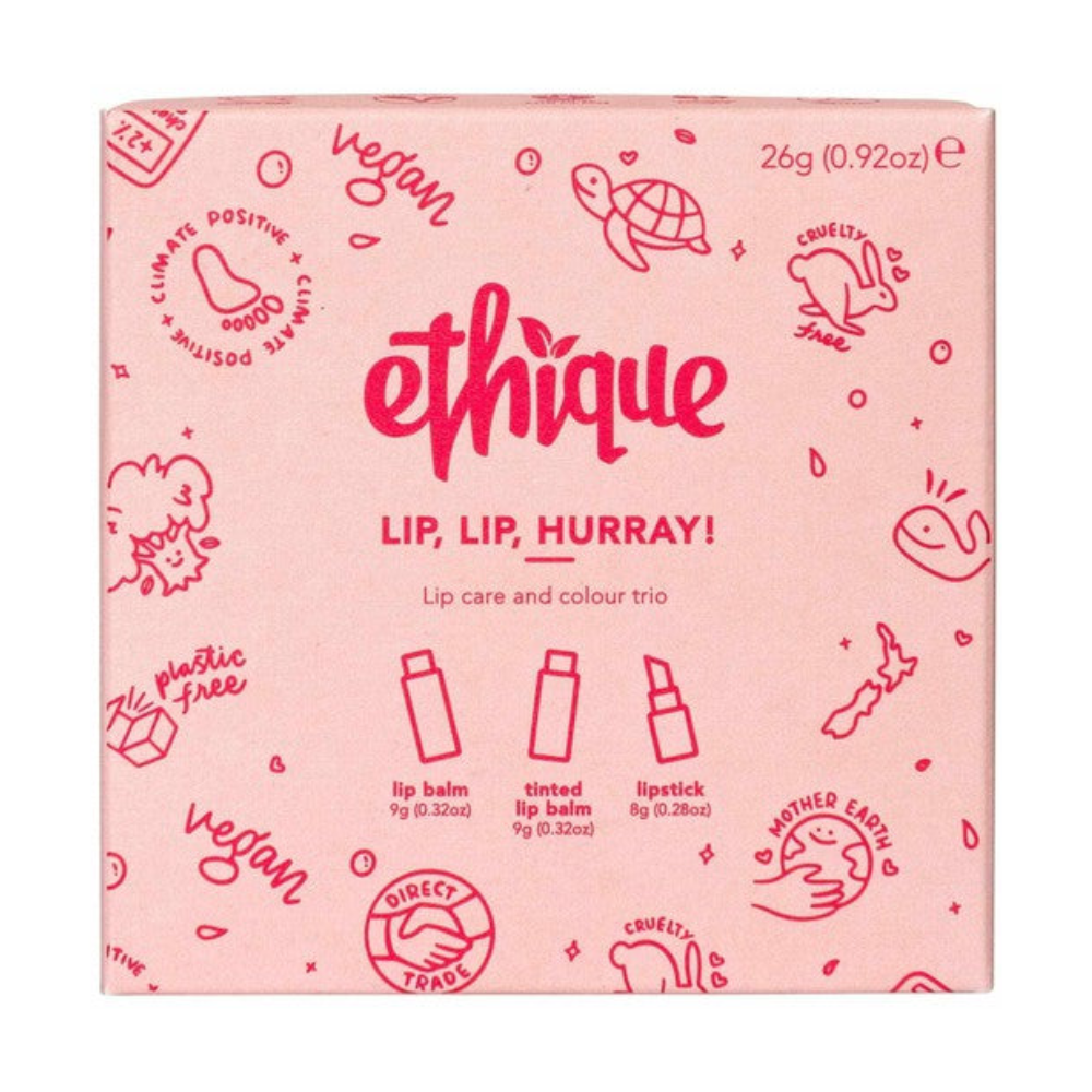 ETHIQUE Lip, Lip, Hurray Lipstick & Lip Balm Gift Pack