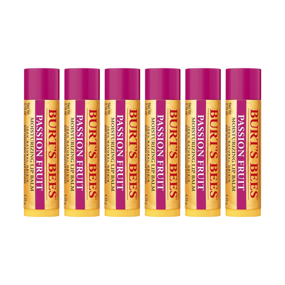 6 x Burt's Bees Passionfruit Lip Balm 4.25g