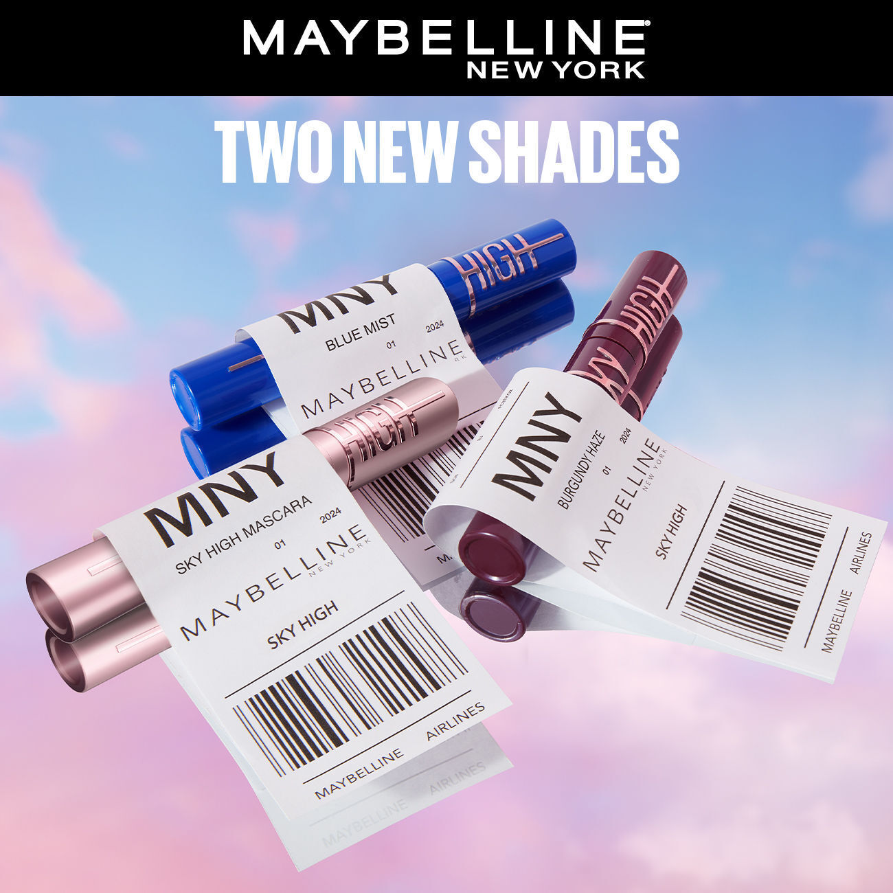 3 x Maybelline Sky High Lash Sensational Mascara 7.2mL - 797 Blue Mist
