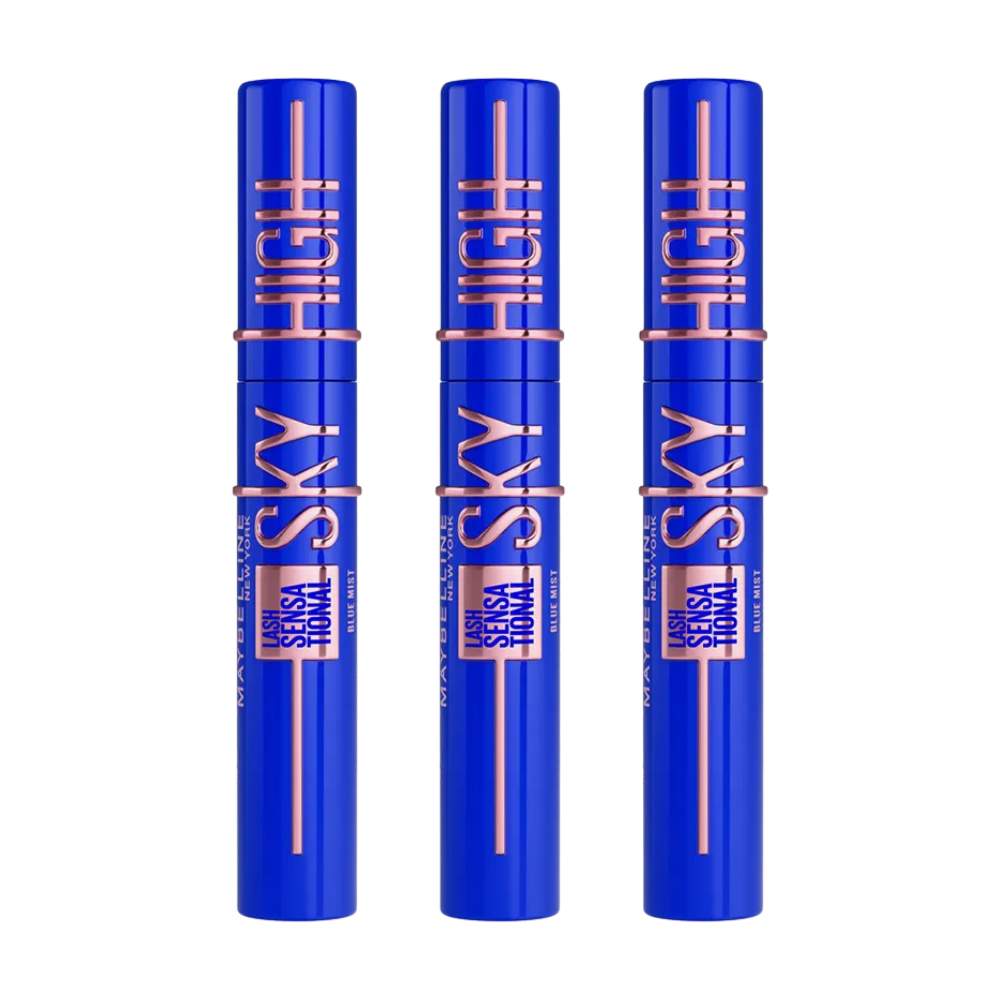 3 x Maybelline Sky High Lash Sensational Mascara 7.2mL - 797 Blue Mist