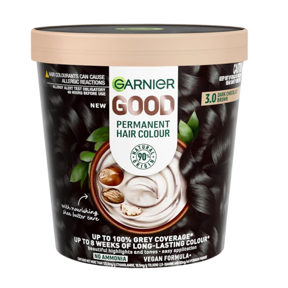 3 x Garnier Permanent Hair Colour - 3.0 Dark Chocolate Brown