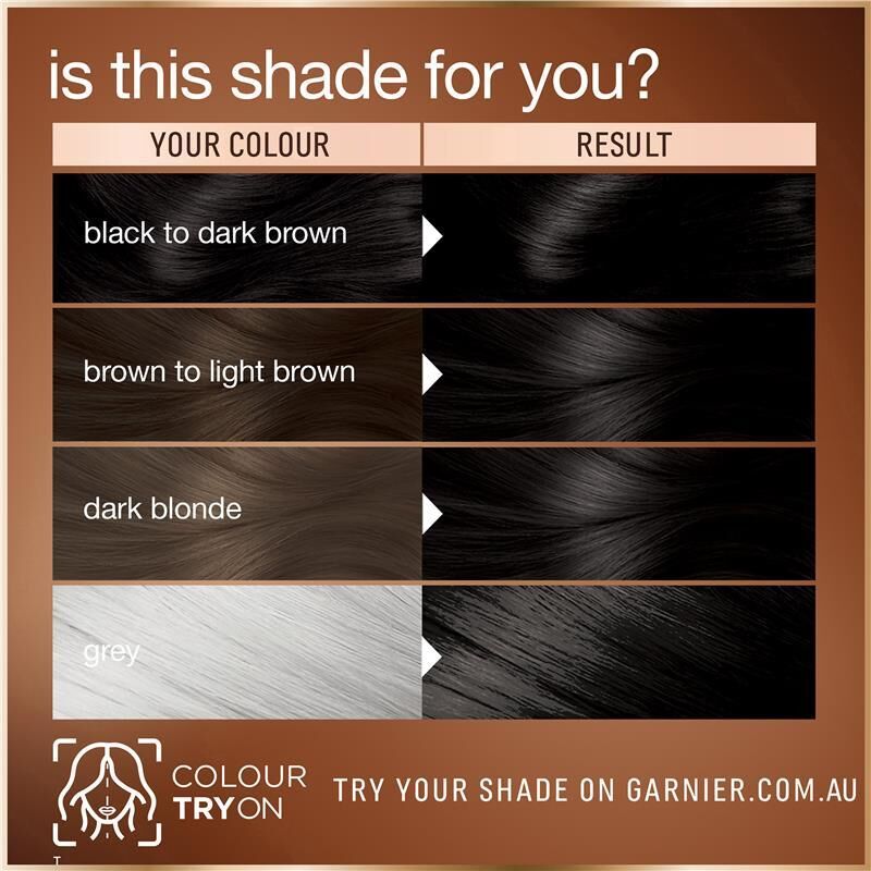 3 x Garnier Permanent Hair Colour - 3.0 Dark Chocolate Brown