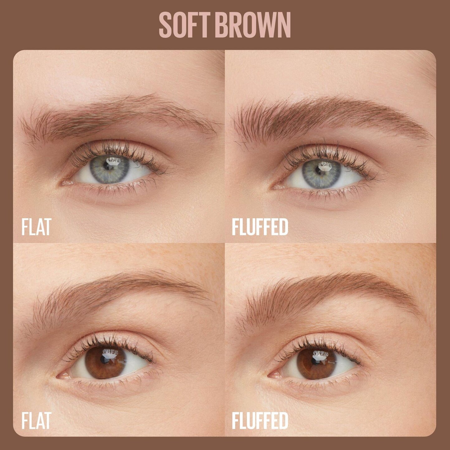 3 x Maybelline Super Fluff Brow Mousse 5mL - 255 Soft Brown