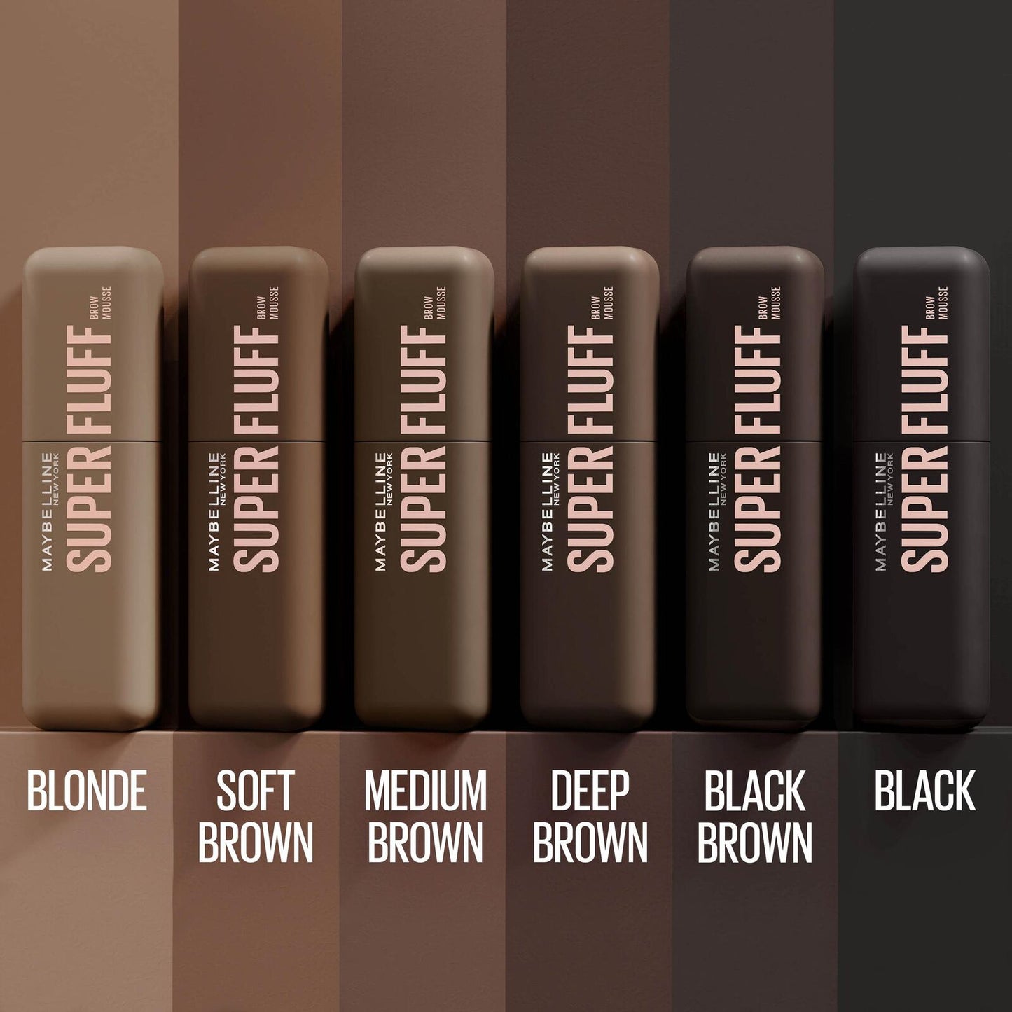 3 x Maybelline Super Fluff Brow Mousse 5mL - 255 Soft Brown