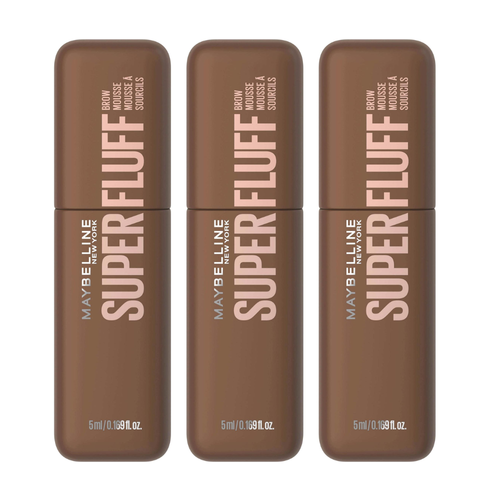 3 x Maybelline Super Fluff Brow Mousse 5mL - 255 Soft Brown